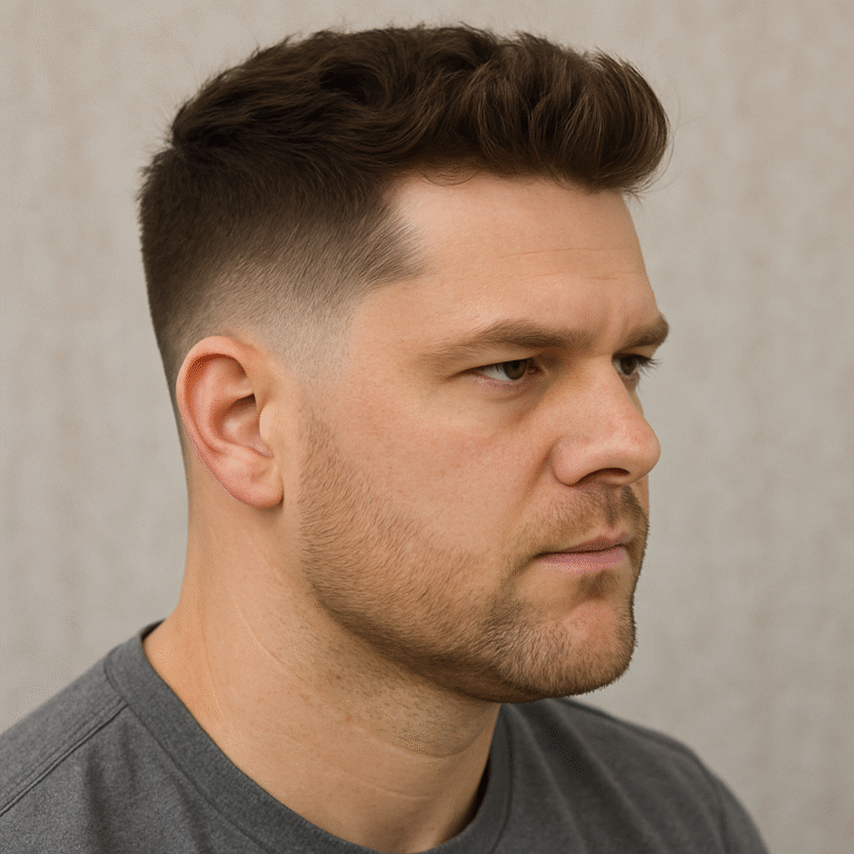 Mid Taper Fade for Square Faces