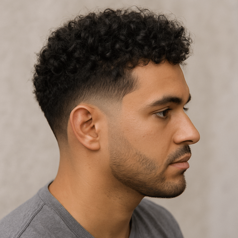 Drop Fade for Curly Hair