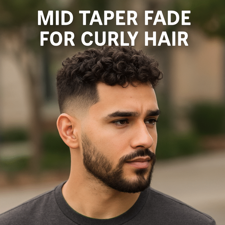 Mid Taper Fade for Curly Hair