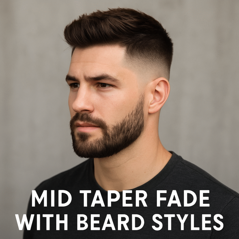 Mid Taper Fade with Beard Styles – The Perfect Blend of Modern Grooming Mid taper fade with beard styles
